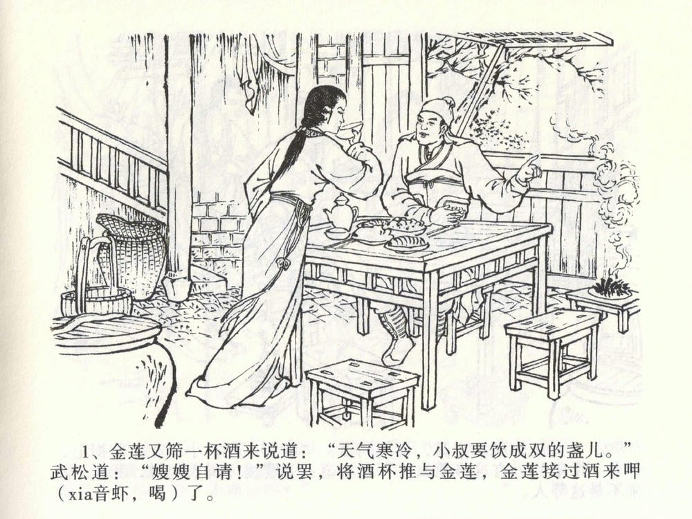 《《金瓶梅全传 ▪ 茶坊戏金莲》02  兰陵笑笑声 中国文苑出版社》连环画第3页