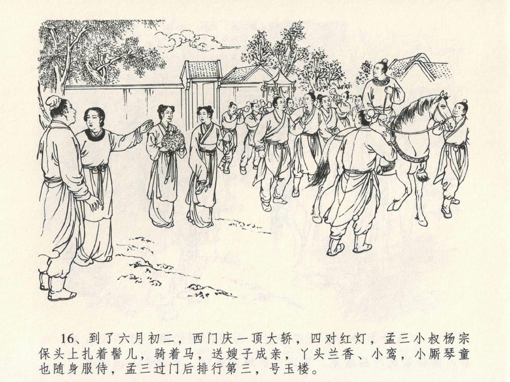 《《金瓶梅全传 ▪ 说娶孟玉楼》04  兰陵笑笑声 中国文苑出版社》连环画第18页